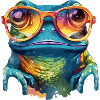 Kik the bespectacled frog