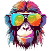 Bily the bespectacled monkey