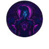 neon gothic Queen Femme Fatale
