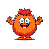 Orange Monster: Furry Art
