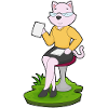 Cat Secretary Sticky Notes
