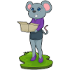 Mouse Secretary Cardboard Office