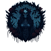 Aesthetics Gothic Skull Girl Femme Fatale