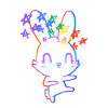 rainbow bunny rainbow lgbtq