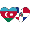 Azerbaijan Dominican Republic Flag Heart
