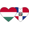 Hungary Dominican Republic Flag Heart
