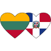 Lithuania Dominican Republic Flag Heart