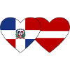 Dominican Republic Latvia Flag Heart