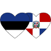 Estonia Dominican Republic Flag Heart