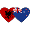 Albania New Zealand Flag Heart