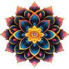 Buntes Blumenmandala