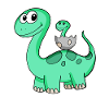 Dinosaur with Baby Dinosaur - Dino