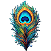 Mystical peacock feather