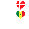 Senegal und Dänemark 100% geniale Flagge