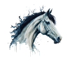 Majestueuse aquarelle Peinture de cheval