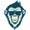 Cool monkey with sunglasses
