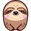 Minimalist sleeping sloth