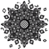 Gothic rosette stained glass window ornament