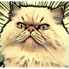 Perserkatze Negan im Comicstyle