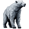 Polar Bear Polygon LIne Art