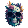 Skull Flower Tattoo