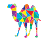 Camel Polygon Desert Art