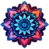Mandala bunte Blume Neon