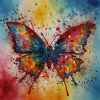 Modern Colourful Butterfly Art