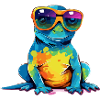 Lila the spectacled salamander