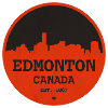 Edmonton Skyline Retro Circle