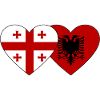 Géorgie Albanie Flag Heart