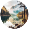 Alpensee Spiegelung Morgenglanz
