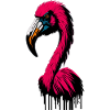 Flamingo Pink Abstrakt