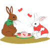 Rabbits in love
