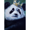 Panda mit Krone Ölgemälde