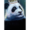 Panda mit Krone Ölgemälde