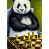 Panda spielt Schach