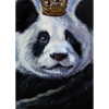Panda mit Krone Ölgemälde