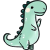 Cute crayon dinosaur