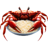Red crab with rice