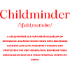 Childminder Definition English