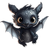 Cute black dragon