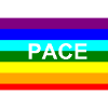 Peace / Pace-Regenbogen-Fahne