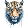 Aquarell Tigerkopf