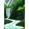 Forest River Wasserfall