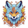 Fox abstract drawing
