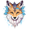 Fuchs mit Federn Boho