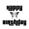Happy Birthday Butterfly Design