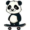 Skateboard Panda
