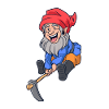 Garden gnome with